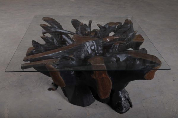 Teak Root Coffee Table - Black