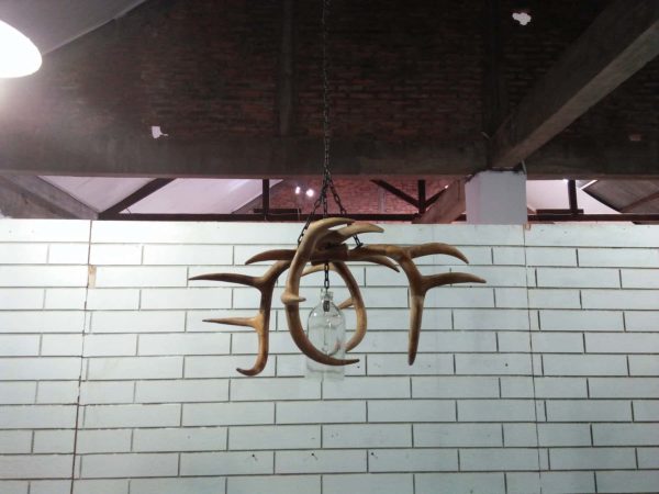 Antlers Hanging Lamp Including Glass