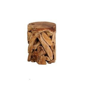 Round Teak Root Stool