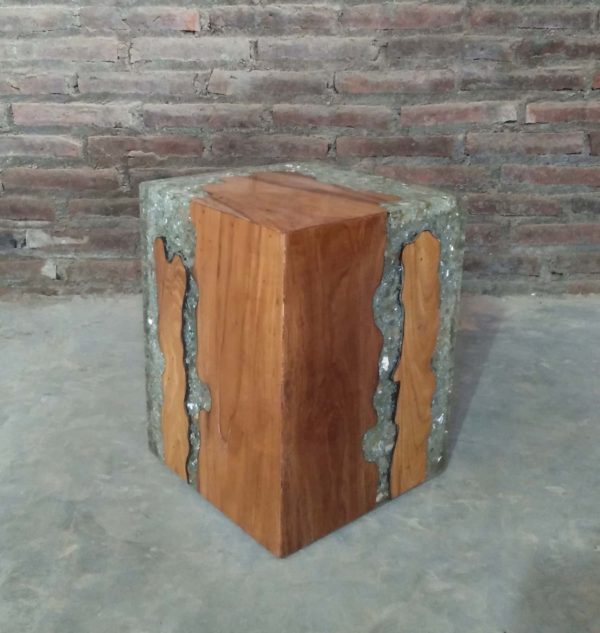 Square Stool Broken Glass